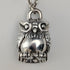 Vintage Sterling Silver Owl Pendant & Sterling Silver Azuki Chain Necklace, Total Weight: 28g (NAJO)